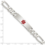 Sterling Silver Polished Medical Figaro Anchor Link ID Bracelet, 8.5 x 10mm view