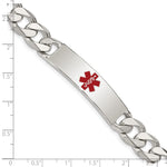 Sterling Silver Polished Medical Curb Link ID Bracelet, 8.5 x 11mm view
