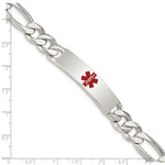 Sterling Silver Polished Medical Figaro Anchor Link ID Bracelet, 8.5 x 11mm view
