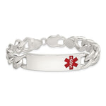 Sterling Silver Polished Medical Curb Link ID Bracelet, 7.5 x 13mm view