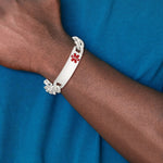 Sterling Silver Polished Medical Curb Link ID Bracelet, 7.5 x 13mm view