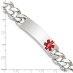 Sterling Silver Polished Medical Curb Link ID Bracelet, 7.5 x 13mm view