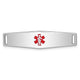 Sterling Silver Rhodium-plated Medical ID Plate, 37 x 9mm