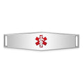 Sterling Silver Rhodium-plated Medical ID Plate, 48 x 13mm