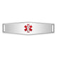 Sterling Silver Rhodium-plated Medical ID Plate, 48 x 13mm