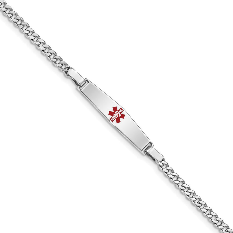 Sterling silver curb link bracelet