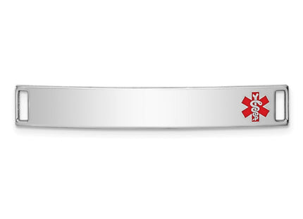 Sterling Silver Rhodium-plated Medical ID Plate (Style XSM64)