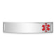 Sterling Silver Rhodium-plated Medical ID Plate, 10 x 40mm