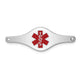 Sterling Silver Rhodium-plated Medical ID Plate, 14 x 34mm