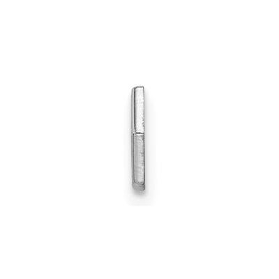 Sterling Silver Rhodium Non-enameled Attachable Emblem Medical Charm, 6 x 7mm