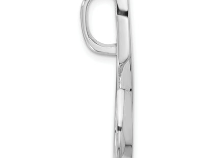 14k White Gold Fancy Peg-Set Diamond Slide Mounting Fits up to Regular/Fancy/Reversible Omega, 34 x 19mm