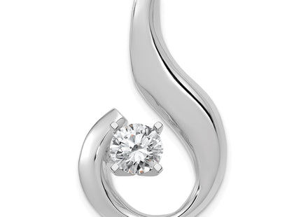 14k White Gold Fancy Peg-Set Diamond Slide Mounting Fits up to Regular/Fancy/Reversible Omega, 34 x 19mm