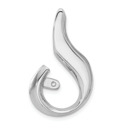 14K White Gold Fancy Peg-Set Diamond Slide Mounting Fits up to Regular/Fancy/Reversible Omega, 34 x 19mm