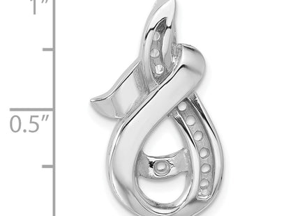 14K white gold diamond mounting, another view