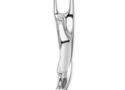 14k White Gold Fancy Peg-Set Diamond Slide Mounting Fits up to Regular/ Fancy or Reversible Omega, 37 x 14mm