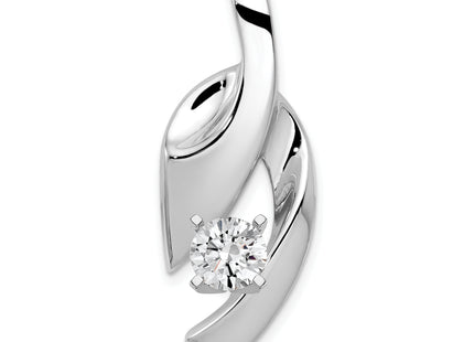 14k White Gold Fancy Peg-Set Diamond Slide Mounting Fits up to Regular/ Fancy or Reversible Omega, 37 x 14mm