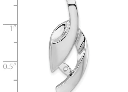 14k White Gold Fancy Peg-Set Diamond Slide Mounting Fits up to Regular/ Fancy or Reversible Omega, 37 x 14mm