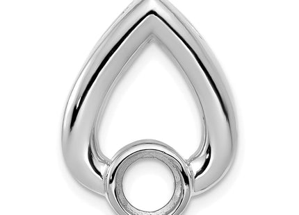 14K white gold teardrop chain, another view