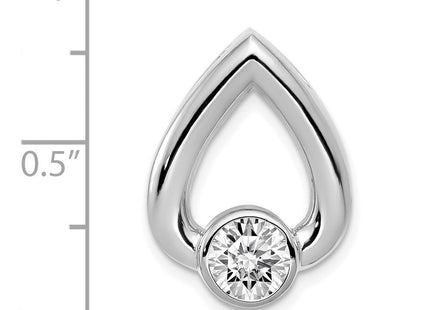 14K white gold teardrop chain, alternate view