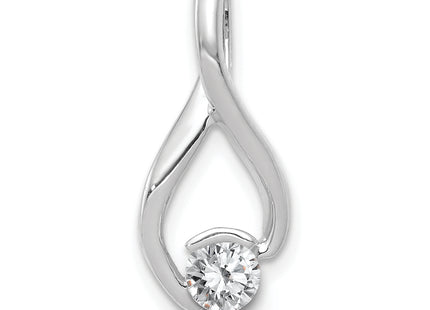 14k White Gold Holds Stone Fancy Slide Mounting Fits up to Regular/ Fancy or Reversible Omega, 20 x 8mm