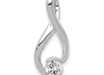 14k White Gold Holds Stone Fancy Slide Mounting Fits up to Regular/ Fancy or Reversible Omega, 22 x 9mm