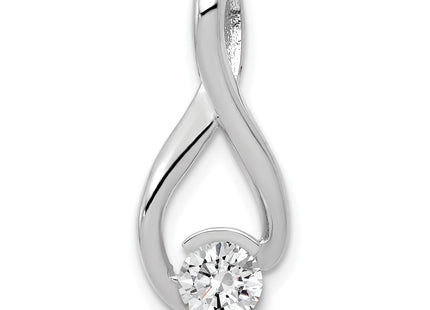 14k White Gold Holds Stone Fancy Slide Mounting Fits up to Regular/ Fancy or Reversible Omega, 22 x 10mm