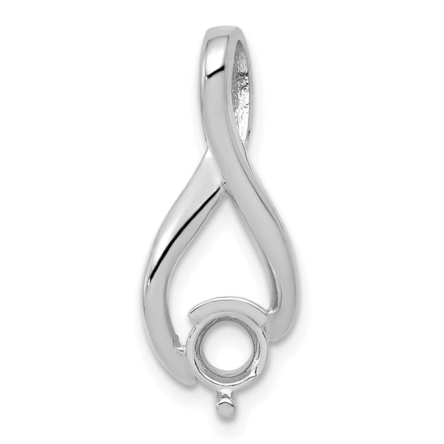 14K white gold pendants & charm