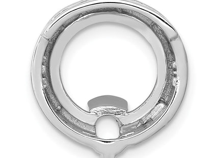14K white gold circle chain, further view