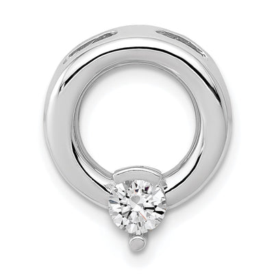 14K white gold circle chain