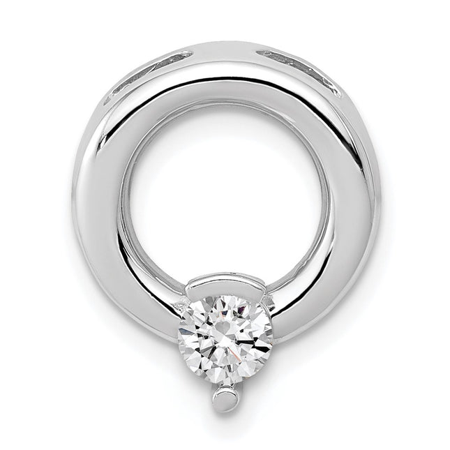 14K white gold circle chain