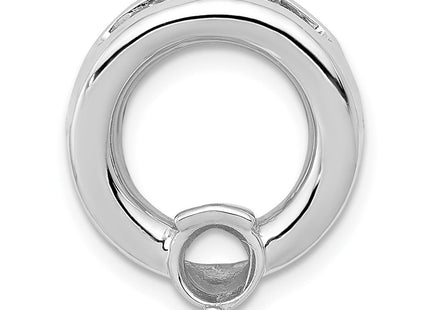 14k White Gold Holds Stone Circle Chain Slide Mounting (Style XSW390)