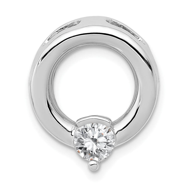 14K white gold circle chain