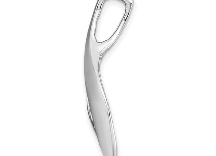 14K white gold circle chain, alternate view
