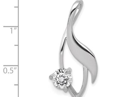 14k White Gold Holds Stone Fancy Slide Mounting Fits up to Regular/ Fancy or Reversible Omega (Style XSW403)