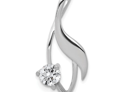 14k White Gold Holds Stone Fancy Slide Mounting Fits up to Regular/ Fancy or Reversible Omega (Style XSW403)
