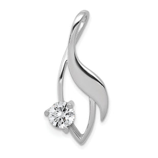 14k White Gold Holds Stone Fancy Slide Mounting Fits up to Regular/ Fancy or Reversible Omega (Style XSW403)