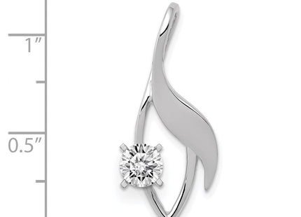 14k White Gold Peg-Set Fancy Slide Mounting Fits up to Regular/ Fancy or Reversible Omega (Style XSW404)
