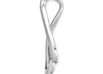 14k White Gold Fancy Peg-Set Diamond Slide Mounting Fits up to Regular/Fancy/Reversible Omega, 32 x 16mm