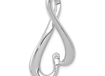 14k White Gold Fancy Peg-Set Diamond Slide Mounting Fits up to Regular/Fancy/Reversible Omega, 32 x 16mm