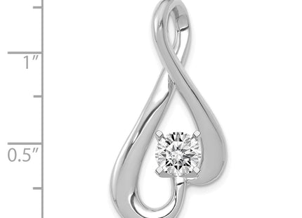 14k White Gold Fancy Peg-Set Diamond Slide Mounting Fits up to Regular/Fancy/Reversible Omega, 32 x 16mm