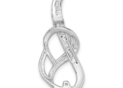 14K white gold pendants & charm, further view