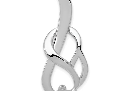 14k White Gold Peg-Set Fancy Slide Mounting Fits up to Regular/ Fancy or Reversible Omega, 32 x 14mm