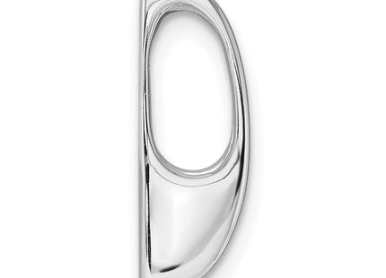 14k White Gold Holds Stone Slide Mounting Fits up to Regular/ Fancy or Reversible Omega (Style XSW56)