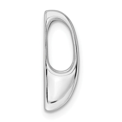 14K White Gold Holds Stone Slide Mounting Fits up to Regular/ Fancy or Reversible Omega, 18 x 9mm
