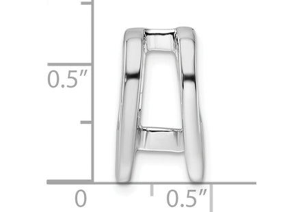 14k White Gold Holds Stone Slide Mounting Fits up to Regular/ Fancy or Reversible Omega (Style XSW56)