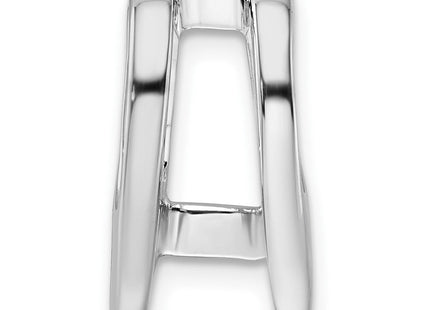 14k White Gold Holds Stone Slide Mounting Fits up to Regular/ Fancy or Reversible Omega (Style XSW56)