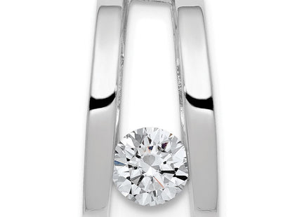 14k White Gold Holds Stone Slide Mounting Fits up to Regular/ Fancy or Reversible Omega (Style XSW57)