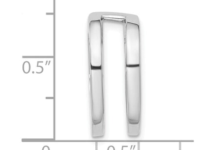 14k White Gold Holds Stone Slide Mounting Fits up to Regular/ Fancy or Reversible Omega (Style XSW57)