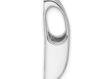 14k White Gold Holds Stone Slide Mounting Fits up to Regular/ Fancy or Reversible Omega (Style XSW58)