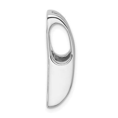 14K White Gold Holds Stone Slide Mounting Fits up to Regular/ Fancy or Reversible Omega, 26 x 13mm